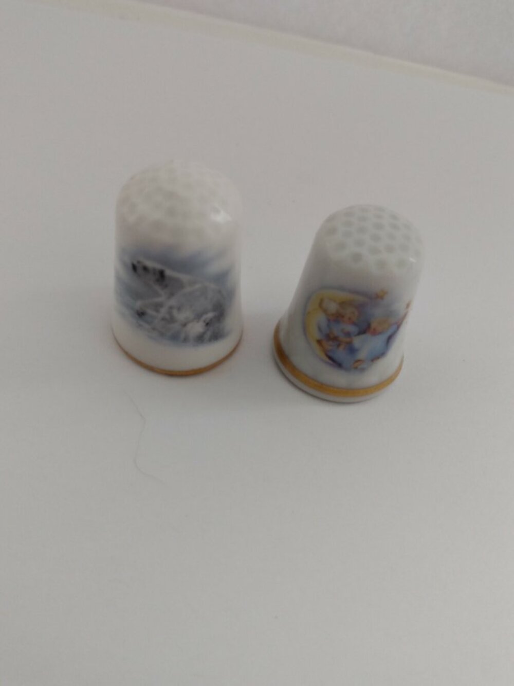 Vintage Hummel/Schmidt Angel Thimble & Sunrise Polar Bear Thimble